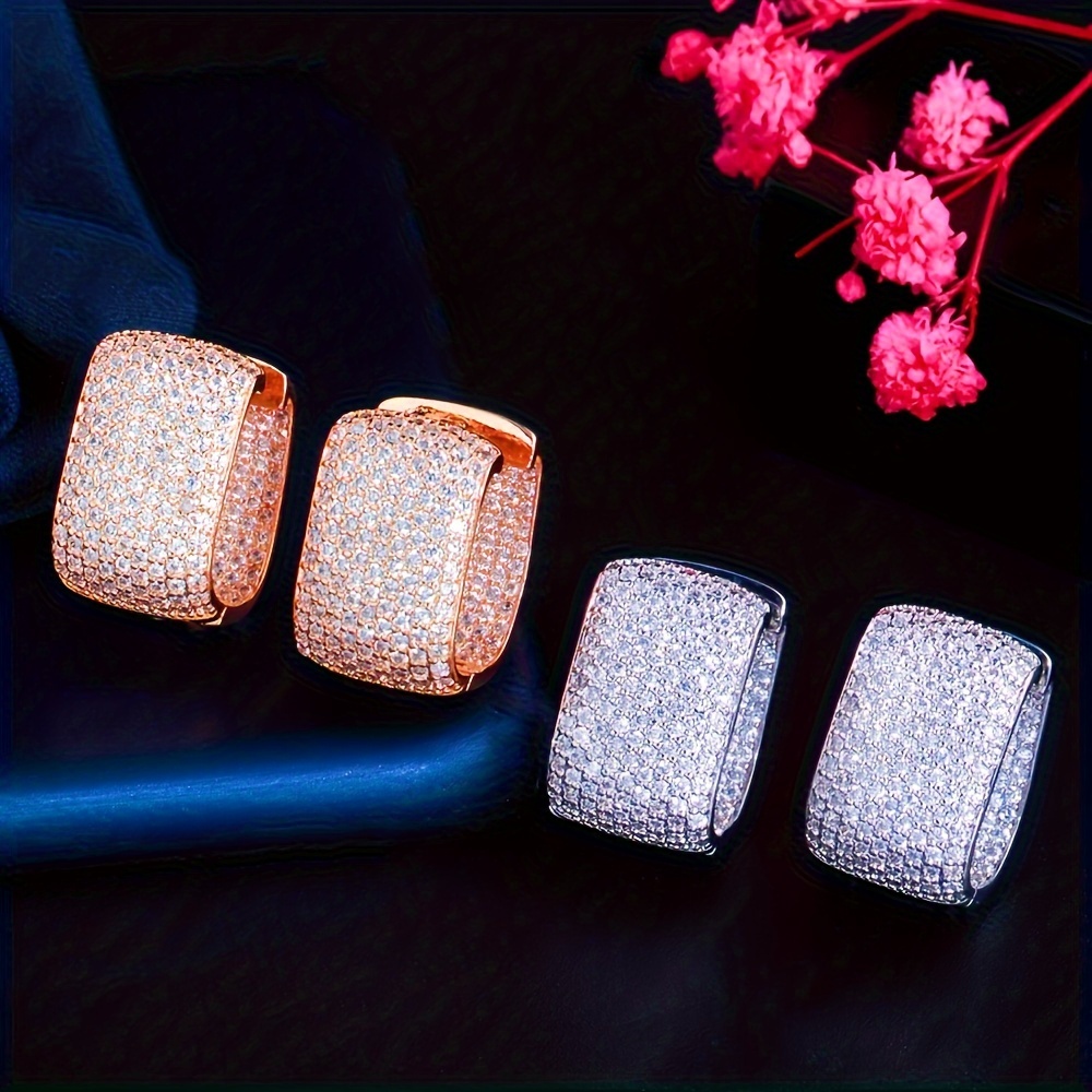 Stylish Zirconia Circular Earrings for Women